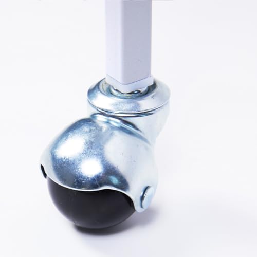 BAKAJI Cage volière pour Oiseaux, perroquets inséparables, calopsite, Cage perruches volatiles piédestal et Roues, Toit ouvrant et mangeoires, perchoirs en Bois, bac Amovible (Blanc) – Image 7