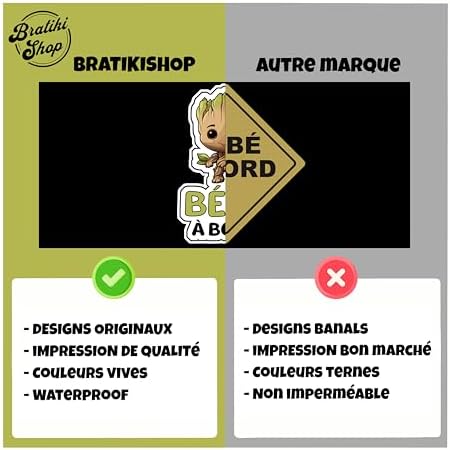 Autocollant Bébé à Bord pour Voiture - Bébé Super-héro 19 x 14 cm, Sticker Bébé à Bord Résistant & Étanche, Signal de Sécurité Bébé à Bord pour Alerter les Conducteurs – Image 5