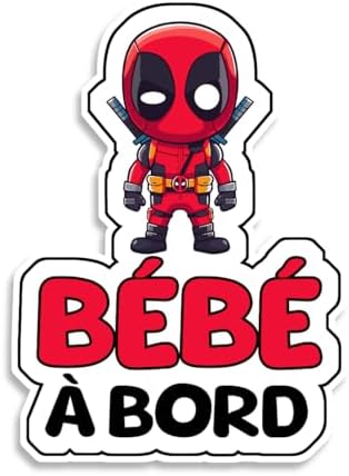 Autocollant Bébé à Bord pour Voiture - Bébé Super-héro 19 x 14 cm, Sticker Bébé à Bord Résistant & Étanche, Signal de Sécurité Bébé à Bord pour Alerter les Conducteurs
