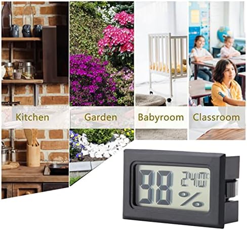 Compteur numérique sans fil Température extérieure intérieure Jauge d'humidité Thermomètre Hygromètre pour les reptiles Terrarium Garde d'animaux (sans piles incluses) – Image 4