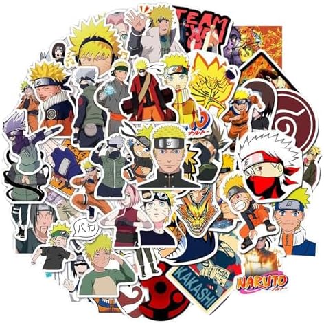 DINGFENG 100 Pièces Anime Graffiti Autocollants, Autocollant Narut, Imperméable et Crème Solaire Stickers Narut, Stickers Naruto, pour Velo Ordinateur Portable Valise Skate Bagages
