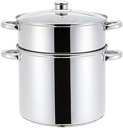 Haussmann Héritage® Couscoussier/Cuit Vapeur/Faitout 3 en 1- INOX-Tous Feux Dont Induction-HM-0850(8Litre/22cm)