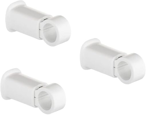 Support mural à collier pour radiateurs sèche-serviettes et radiateurs à tubes horizontaux avec un diamètre de tubes de Ø22 mm, capacité de charge jusqu'à 75 kg. Blanc