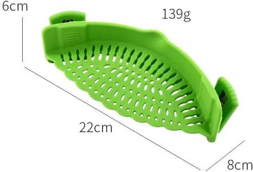 PIQIUQIU Passoire de Cuisine Silicone Suspendue Tamis la Farine, pour Poudre Pâtisserie égoutter Nouille Riz Passer Sauces Filtrer sur Bol Bassin Manche – Image 2