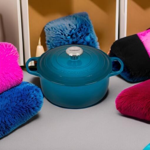 Le Creuset Cocotte Signature en Fonte Émaillée avec Couvercle, 24 cm, Ronde, 4,2 L, 4,305 kg, Deep Teal, 21177246422430 – Image 6