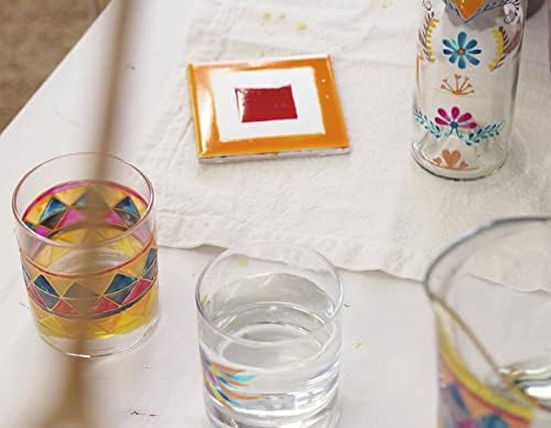 Kreul 16292-Glass Clear Orange, en Pot de 20 ML, Peinture Transparente Porcelaine, à Base d'eau, séchage Rapide, Claire comme du Cristal, Verre – Image 2