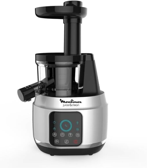 Moulinex Juice & Clean Extracteur de jus de fruits et de légumes, Jus vitaminés, Pressoir, 150 W, 42 à 83 tours/min, Jus de fruits frais, Confiture, Coulis, Sorbet, Nettoyage automatique ZU420E10 – Image 4