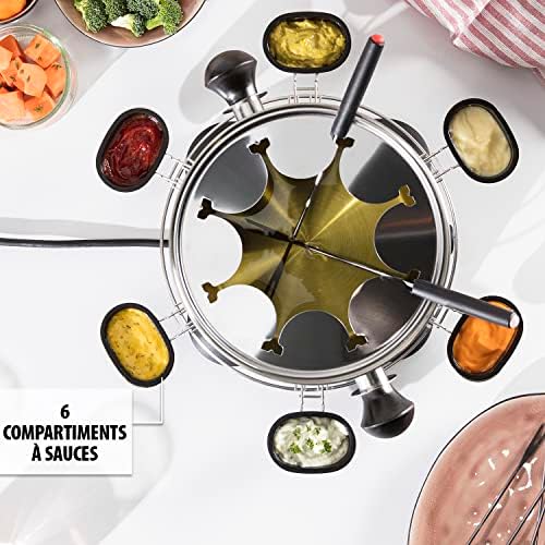 Appareil à fondue électrique Tristar - Pour tous types de fondues - Thermostat réglable - Pour 8 personnes - 1,5 L - Fourchettes incluses – Image 5