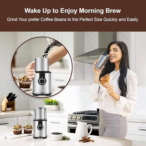 Moulin à Café Électrique 350W 2 Bols Amovibles 110g Grande Capacité Broyeur Multifonctionnel avec Qualité Alimentaire Lames en Acier Inoxydable Moulin à Café de Lin Noix Poivre Épices Café les – Image 7
