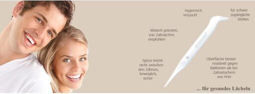 AROBA Dentamine Lot de 50 cure-dents emballés individuellement de manière hygiénique Blanc – Image 2