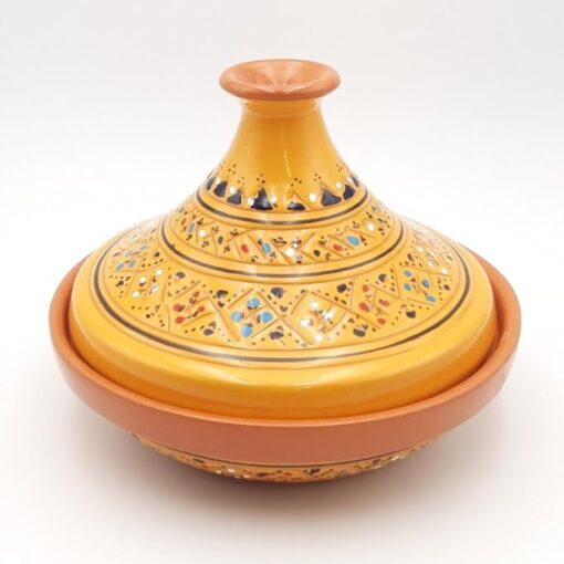 Tajine individuel évasé Marrakech Jaune - D 22 cm