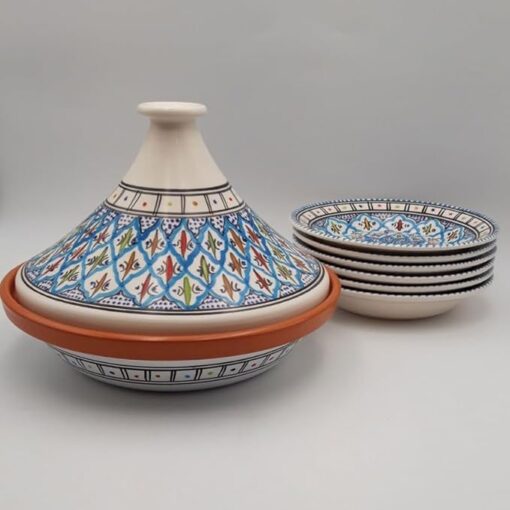 Service tajine assiettes creuses Bakir turquoise - 6 pers – Image 7