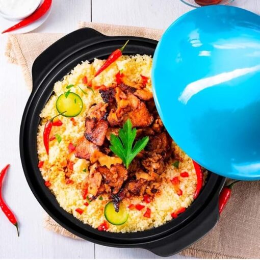 Tajine électrique Avec Pot En Terre Cuite Kjine_3 Bleu Kitchencook – Image 3