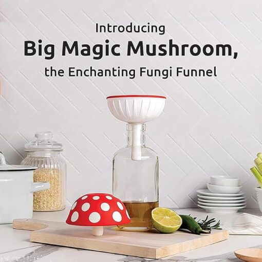 Entonnoir pliable innovateur de champignon magique; Fait de silicone; Idéal pour remplir des bouteilles; Ustensile de cuisine sûr pour le lave-vaisselle – Image 7