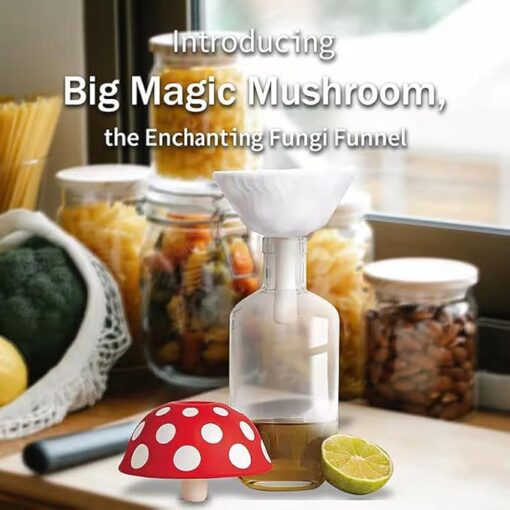 Entonnoir pliable innovateur de champignon magique; Fait de silicone; Idéal pour remplir des bouteilles; Ustensile de cuisine sûr pour le lave-vaisselle – Image 6