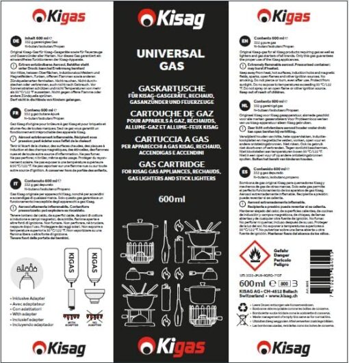 Kisag Kigas Lot de 15 flacons de recharge de 600 ml – Image 5