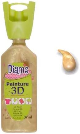 DIAM'S Peinture 3D Tous Supports, Sable d'or nacré, 37 ml