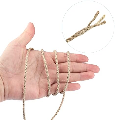 G2PLUS 45M Corde de Jute 4MM Corde Chanvre Ficelle Corde Ficelles de Jardinage pour Le Camping,Décoration,Bricolage,Jardinage – Image 4
