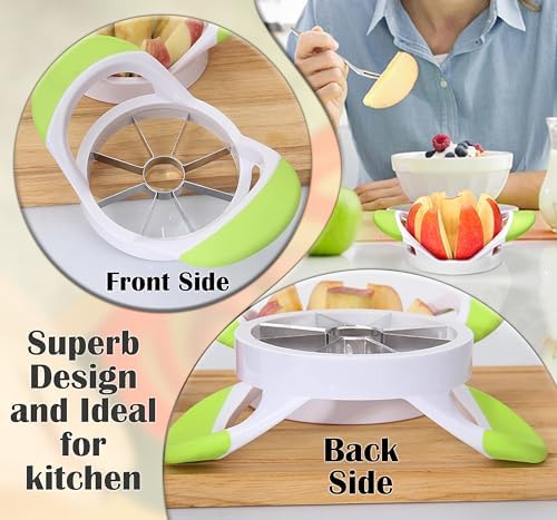 ARSUK Coupe Pomme - Decoupe Pommes avec 8 Lames en Acier Inoxydable, Enleve Trognon Pomme, Éplucheur de Pomme Facile à Utiliser - Fruits Coup, Pele & Vide-Pommes – Image 3