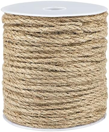 G2PLUS 45M Corde de Jute 4MM Corde Chanvre Ficelle Corde Ficelles de Jardinage pour Le Camping,Décoration,Bricolage,Jardinage