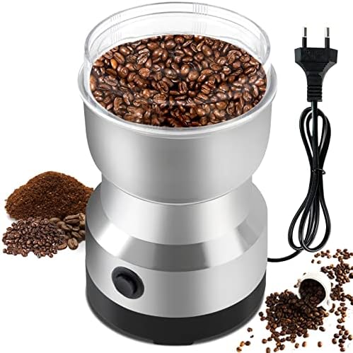 Moulin à Café Électrique 300ml Moulins multifonctionnels,Moulin a graines Quatre lames en acier inoxydable pour un broyage fin et efficace,Pour moudre les grains de café, épices,les graines de lin etc