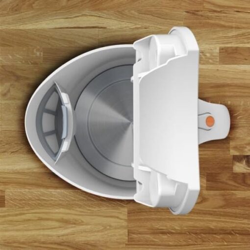 Tefal indicateur de niveau d'eau Bouilloire électrique sans fil, Capacité 1.2 L, Résistance cachée, Niveaux d'eau visibles, Base rotative à 360°, Filtre anticalcaire, Justine BF512011, Blanc – Image 2