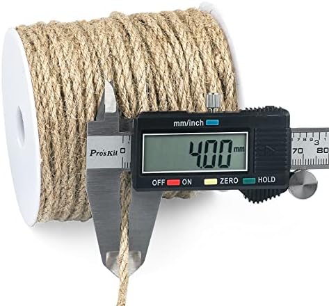 G2PLUS 45M Corde de Jute 4MM Corde Chanvre Ficelle Corde Ficelles de Jardinage pour Le Camping,Décoration,Bricolage,Jardinage – Image 2