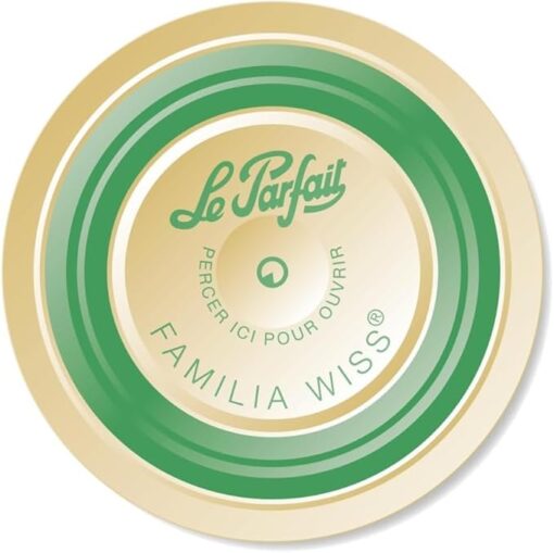 Le Parfait - Pack de 6 Terrines Familia Wiss - 1L - 100mm & familia wiss - Boite de 12 capsules Familia Wiss - 100mm - Vert – Image 3