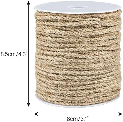 G2PLUS 45M Corde de Jute 4MM Corde Chanvre Ficelle Corde Ficelles de Jardinage pour Le Camping,Décoration,Bricolage,Jardinage – Image 3