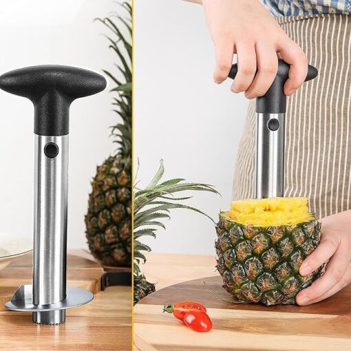 Coupe Ananas - Lame Tranchante plus Epaisse en Acier Inoxydable - decoupe fruits avec Poignée Antidérapante - Éplucheur d'ananas, Outil pour la Maison, Coupe Avocat avec Lame Tranchante – Image 5