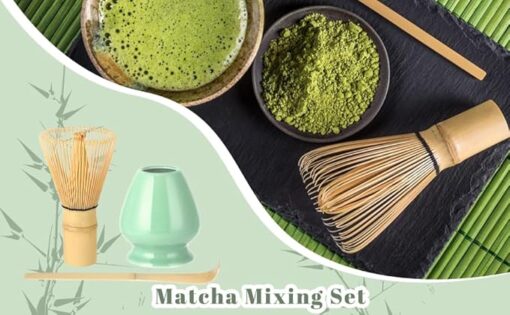 Wenrescry Lot de 3 Fouets à Matcha Traditionnels - Fouet en Bambou Japonais 80 Dents, Chasen pour Thé Matcha et Poudre de Thé Vert - Ustensile Artisanal pour Cérémonie du Thé – Image 6