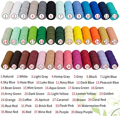 Uiopa Corde Macramé 3mm x 100m Ficelle Macramé Naturel Cordon Coton Fil Macramé 3mm Cordelette pour Suspension Murale Tressée de Plante Rideau Bricolage Décoration Intérieure Boho (Haricot Vert) – Image 7