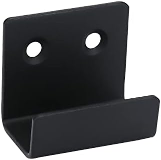 QWORK® 8 Pièces Crochets Mural Robustes avec Vis, Support Robuste en Acier Inoxydable pour Afficher les Carreaux de Céramique, Cadres Photo, Miroir, Noir, 20 mm Largeur Intérieure – Image 2