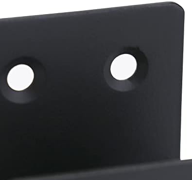 QWORK® 8 Pièces Crochets Mural Robustes avec Vis, Support Robuste en Acier Inoxydable pour Afficher les Carreaux de Céramique, Cadres Photo, Miroir, Noir, 20 mm Largeur Intérieure – Image 4