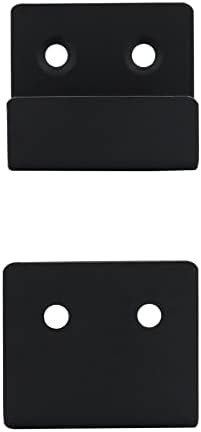 QWORK® 8 Pièces Crochets Mural Robustes avec Vis, Support Robuste en Acier Inoxydable pour Afficher les Carreaux de Céramique, Cadres Photo, Miroir, Noir, 20 mm Largeur Intérieure – Image 3