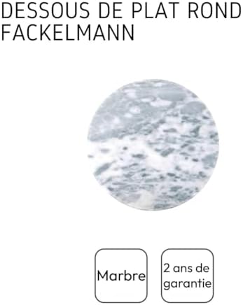 Fackelmann 45121 Dessous de Plat en marbre Rond de 18 cm, Dessous de Plat, sous Plat, Marbre, Gris, 18 cm – Image 4