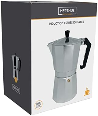 Nerthus FIH 833 Cafetière à induction 3 tasses, Machine à café Italien classique – Image 3