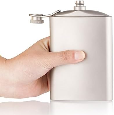 Flasque en titane, drapeau de hanche en titane portable, drapeau de sport en titane pur pour camping, randonnée, randonnée 260 ml – Image 4