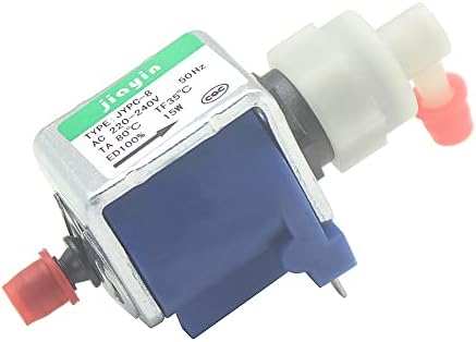 Jiayin JYPC-8 Pompe électromagnétique à piston 15 W AC 230 V – 240 V 50 Hz 110 cc/min Pompe électromagnétique pour balai à vapeur/fer électrique/nettoyeur vapeur, etc (coude)