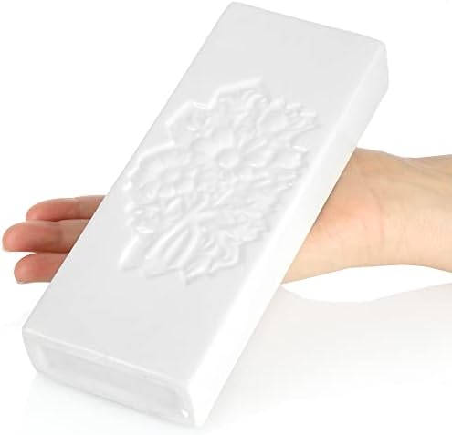 com-four® 3X humidificateur d'air en céramique - évaporateur de radiateur pour humidifier l'air ambiant - évaporateur d'eau - évaporateur de Chauffage (03 pièces - gaufrage Fleur) – Image 5