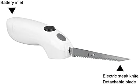 TOPINCN Couteau alimenté par Batterie, Couteaux électriques, Couteau à Steak Portable en Acier Inoxydable, Couteau à Filet électriqueFil pour la Maison, le Restaurant, le Pique-nique – Image 4