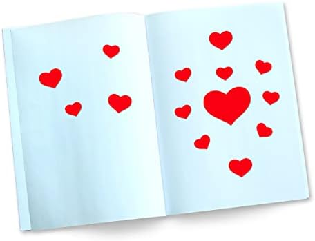TopStick 1339 Autocollantes avec des motifs de coeur (200 stickers, papier, mat) auto-adhésives, étiquettes décoratives pour mariage, cadeau, anniversaire, Saint Valentin, amour, scrapbooking, rouge – Image 5