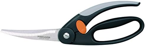 Fiskars Cisaille à volaille, Longueur totale: 25 cm, Acier/Plastique, Functional Form, 1003033, Noir/Gris/Orange