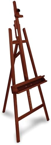 Artina Grand Chevalet d'Atelier 66x225 cm Barcelona – Chevalet Tripode en Bois de Hêtre Réglable avec Support de Peinture – Chevalet Bois Pliable pour Toiles jusqu'à 120cm – Image 11