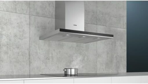 SIEMENS Hotte decorative murale LC97BHP50, Hotte murale,iQ500,90 cm, Inox – Image 2