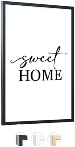 edihome, Cadre Photo A3, (1 Unité), 29,7 x 42, en Bois, Laminé Acrylique, pour Diplôme Universitaires, Mural, Décoration de Salon (Noir, 1 unité)