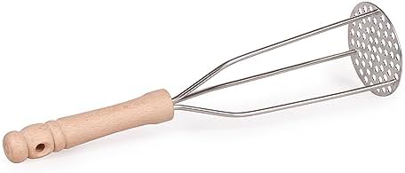 HOFMEISTER® 30cm Pressepurée pour pommes de terre, légumes, fruits & choucroute Résistant à la chaleur, antibactérien, antirayures, presseherbes robuste en bois de hêtre, fabriqué en Europe, – Image 5