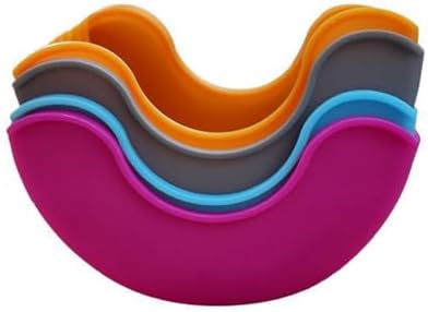 Générique 4pcs Supports à Hamburgers, Porte Hamburger Rétractables en Silicone Réutilisables Burger Buddy Boite Hamburger pour Amateurs de Hamburgers, Adulte, Enfant – Image 5