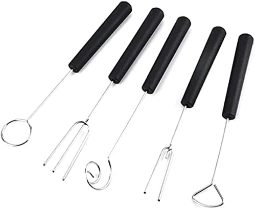 LATRAT Lot de 5 fourchettes à fondue en acier inoxydable - Embouts pour fruits - Fourchette de plongée pour chocolats et truffes - Pour faire des chocolats faits à la main