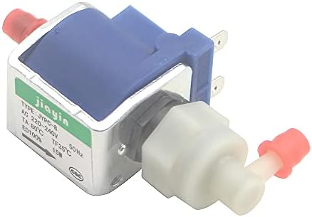 Jiayin JYPC-8 Pompe électromagnétique à piston 15 W AC 230 V – 240 V 50 Hz 110 cc/min Pompe électromagnétique pour balai à vapeur/fer électrique/nettoyeur vapeur, etc (coude) – Image 2